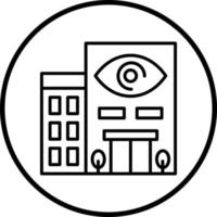 Optometrie Klinik Vektor Symbol Stil