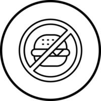 Nein Müll Essen Vektor Symbol Stil