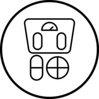 Diät Tabletten Vektor Symbol Stil