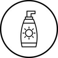 nach Sonne Lotion Vektor Symbol Stil