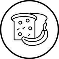 Banane Brot Vektor Symbol Stil