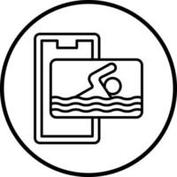 Schwimmen Vektor Symbol Stil