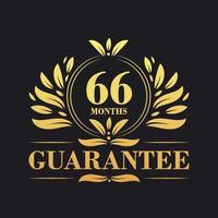 66 månader garanti logotyp vektor, 66 månader garanti tecken symbol vektor