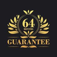 64 Monate Garantie Logo Vektor, 64 Monate Garantie Zeichen Symbol vektor
