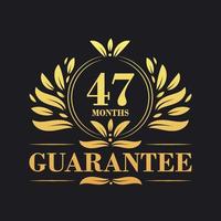 47 Monate Garantie Logo Vektor, 47 Monate Garantie Zeichen Symbol vektor