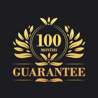 100 Monate Garantie Logo Vektor, 100 Monate Garantie Zeichen Symbol vektor