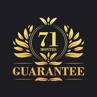 71 Monate Garantie Logo Vektor, 71 Monate Garantie Zeichen Symbol vektor