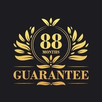 88 Monate Garantie Logo Vektor, 88 Monate Garantie Zeichen Symbol vektor