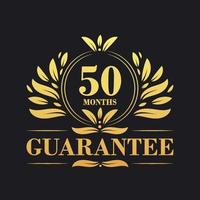 50 månader garanti logotyp vektor, 50 månader garanti tecken symbol vektor