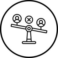 Ungleichheit Vektor Symbol Stil