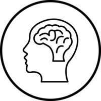 Gehirn Vektor Symbol Stil