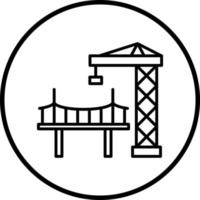 Vektor Design Brücke Konstruktion Vektor Symbol Stil