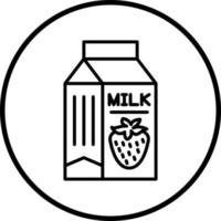 Vektor Design Erdbeere Milch Vektor Symbol Stil