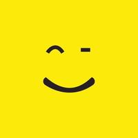 Lächeln oder Glück Ausdruck Vektor Logo Vorlage