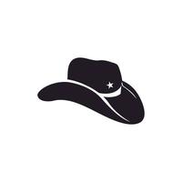 cowboy hatt logotyp mall vektor illustration