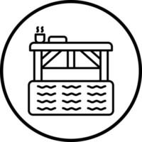 Massage Schwimmbad Vektor Symbol Stil