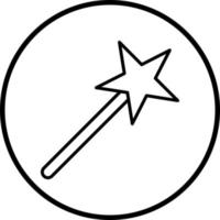 vektor design magi wand vektor ikon stil