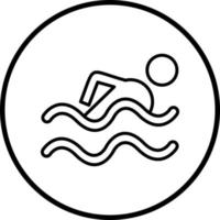 Schwimmen Schwimmbad Vektor Symbol Stil