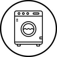 Vektor Design Waschen Maschine Vektor Symbol Stil