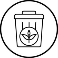 Pflanze Müll Vektor Symbol Stil