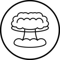 nuklear Explosion Vektor Symbol Stil