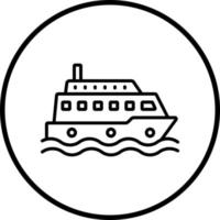 Vektor Design Fähre Boot Vektor Symbol Stil