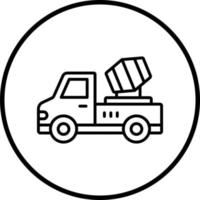 Vektor Design Beton Rührgerät LKW Vektor Symbol Stil