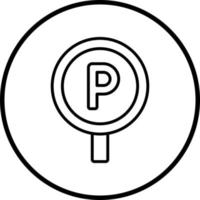 Vektor Design Parkplatz Etikett Vektor Symbol Stil