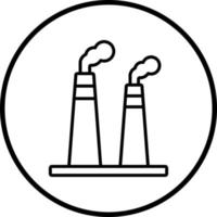 Fabrik Schornsteine Vektor Symbol Stil