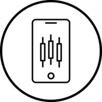 Handy, Mobiltelefon Handel Vektor Symbol Stil