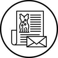 Mode Newsletter Vektor Symbol Stil