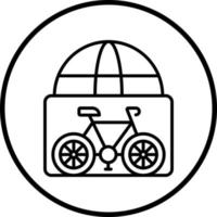 Fahrrad Land Touren Vektor Symbol Stil