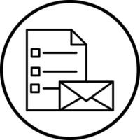 Email aufführen Vektor Symbol Stil