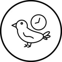 tidigt fågel vektor ikon stil