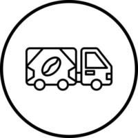 Kaffee LKW Vektor Symbol Stil