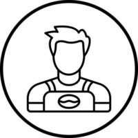 Barista Vektor Symbol Stil