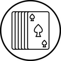 Karte Deck Vektor Symbol Stil