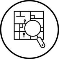 Suche Karte Vektor Symbol Stil