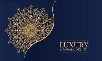 Luxus Mandala Hintergrund Vorlage Design vektor