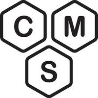 Zeilensymbol für cms vektor