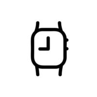 Smartwatch App Vektor Symbol, Gliederung Stil, isoliert auf Weiß Hintergrund.