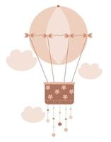 vektor illustration ballon och moln jag rosa Färg