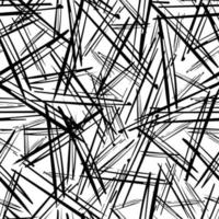 Nahtloses Muster mit schwarzen Bleistiftpinselstrichen in abstrakten Formen auf weißem Hintergrund. Vektor-Illustration vektor