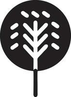 Baum Symbol Symbol Bild Vektor, Illustration von das Baum Botanik im schwarz Bild vektor