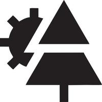 Baum Symbol Symbol Bild Vektor, Illustration von das Baum Botanik im schwarz Bild vektor