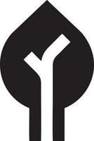 Baum Symbol Symbol Bild Vektor, Illustration von das Baum Botanik im schwarz Bild vektor