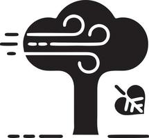 Baum Symbol Symbol Bild Vektor, Illustration von das Baum Botanik im schwarz Bild vektor