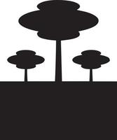 Baum Symbol Symbol Bild Vektor, Illustration von das Baum Botanik im schwarz Bild vektor