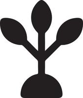 Baum Symbol Symbol Bild Vektor, Illustration von das Baum Botanik im schwarz Bild vektor