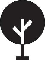 Baum Symbol Symbol Bild Vektor, Illustration von das Baum Botanik im schwarz Bild vektor